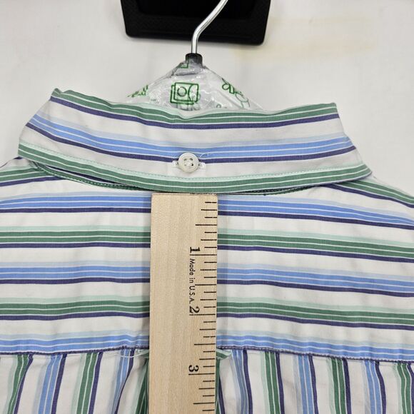 Faconnable Shirt Mens Medium Button Down Long Sleeve Casual Preppy FLAWS - Picture 6 of 12